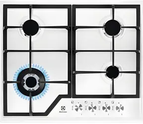 Electrolux EGS6436WW biały / Płyta gazowa / 60 cm / 4 palniki / palnik wok