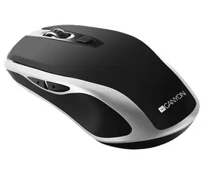 Mysz Canyon Silent z ładowaniem bezprzewodowym czarno-srebrna / Mysz optyczna / 800/1200/1600 DPI / 6 przycisków