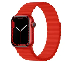 Devia Deluxe Sport 3 czerwony / Pasek do Apple Watch / 40/41/42 mm / silikonowy / magnetyczny