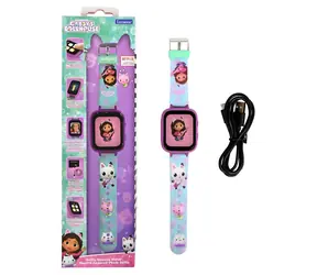 LEXIBOOK Zegarek dziecięcy z aparatem Magiczny domek Gabiny / Aparat do selfie / Karta SD 8GB / od 5 lat