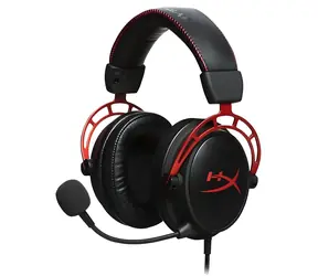 HyperX Cloud Alpha czarno-czerwony / Słuchawki gamingowe / Mikrofon / Gniazdo 3,5 mm / 1 m