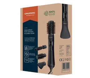 Grundig HS 7080 czarny, różowe złoto / Szczotka z gorącym powietrzem / 1000 W