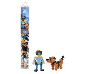 PLUS- Zestaw konstrukcyjny policji PLUS / 100 elementów / Tuba