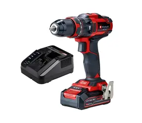 Einhell TE-CD 18/44 Li-i czarno-czerwona / Wiertarko-wkrętarka udarowa akumulatorowa / 18 V / 44 Nm / Li- ION 2.5 Ah