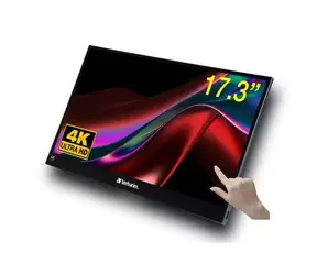 17,3" Verbatim PMT-17-4K czarny / przenośny monitor / IPS / dotykowy / 4K 3840x2160 / 400 cd/m2 / USB-C