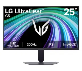 25" LG UltraGear 25G523B-B czarny / Monitor / IPS / FHD / 200 Hz / 1 ms / HDMI i DP