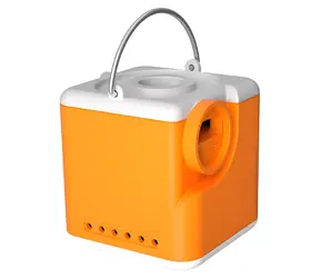 Pompa Flextail Nano Pump 5C1 pomarańczowa / Pompa przenośna / ciśnienie 4,5 kPa / przepływ 200 l/min / Latarka LED