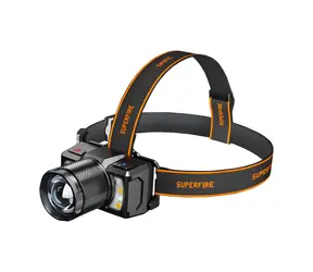 Superfire HL25 czarny / Latarka czołowa / 700 lm / USB-C