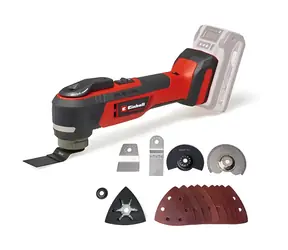 Einhell TP-MG 18 Li BL - Solo czerwony/czarny / Wielofunkcyjne narzędzie akumulatorowe / 18 V / 22 000-40 000 obr./min / Oscylacja 3,2°