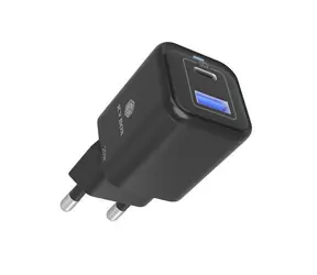 Icy Box IB-PS1020-PD czarny / Ładowarka / 1x USB-C / 1x USB-A / PD 3.0 20 W + QC 3.0 18 W