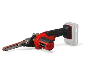 Einhell TE-BF 18 Li - Solo czerwony/czarny / Pilnik taśmowy bezprzewodowy / 18 V / 250-1700 m/min / Ramię obrotowe 90° / Bez akumulatora