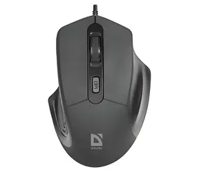 Defender Datum MB-347 czarny / Mysz optyczna przewodowa / 1600 DPI / USB / 4 przyciski
