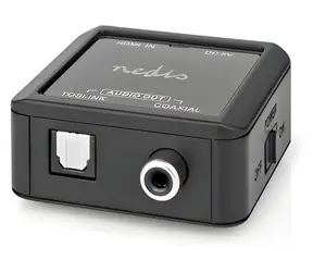 Ekstraktor audio HDMI Nedis / Konwerter audio / TosLink + wyjście koncentryczne / 192 kHz