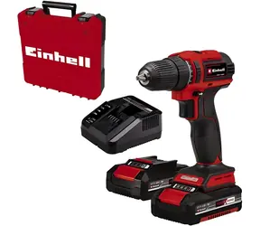 Einhell TE-CD 18/40 Li BL czerwony/czarny / Wiertarko-wkrętarka akumulatorowa / 18 V / 40 Nm / 2 x 2,0 Ah