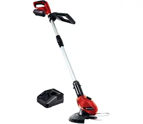 Einhell GE-CT 18 Li czerwono-czarna / Podkaszarka akumulatorowa / 18 V / 2,5 Ah / szerokość koszenia 24 cm