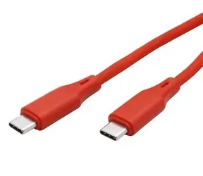 Roline USB-C(M) - USB-C(M) czerwony / Kabel / USB-C / osłona silikonowa / PD 60W / 1 m
