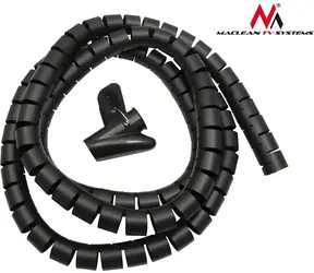 Maclean MCTV-676B czarny / Organizer na kable / spiralny / 1 szt.
