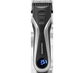 Grundig MC 8840 czarno-srebrny / Trymer do włosów i brody / wyświetlacz / szybkie ładowanie / akumulator NiMH