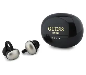 Guess Metallic FINISH Classic Logo czarne / Słuchawki bezprzewodowe / OWS
