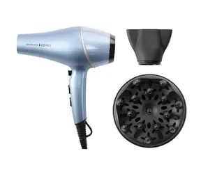 Suszarka do włosów Remington AC9300 Shine Therapy PRO niebieska / 2200 W / jonizacja / 3 programy / 2 prędkości, 3 temperatury