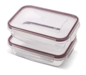 Lamart LT6061 CLIP przezroczysty / Zestaw pojemników na żywność / 2 szt. / 2 x 400 ml / plastik