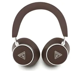 Guess PU Saffiano Triangle Logo brązowe / Słuchawki bezprzewodowe / ENC / douszne
