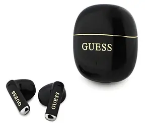 Guess Gold Line Glossy Classic Logo TWS czarne / Słuchawki bezprzewodowe / Douszne