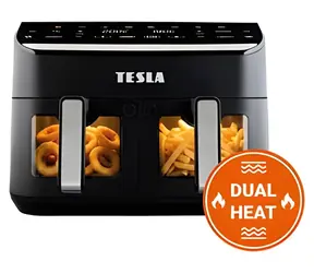 TESLA AirCook DualHeat QD464 XXL / Frytkownica na gorące powietrze / sterowanie cyfrowe / technologia DualHeat