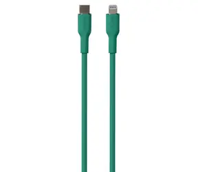 Puro Soft zielony / USB-C - kabel do transmisji danych Lightning / MFi / 12 W / 1,5 m
