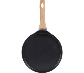 Lamart Natur LT1289 czarno-brązowa / Patelnia do naleśników / 25 cm / aluminium / powierzchnia nieprzywierająca