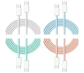Cubenest USB-C - USB-C 60W zestaw 4 szt. / Zestaw kabli ładujących / 4× 1 m / Power Delivery