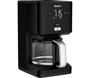 TEFAL CM600810 czarny / Ekspres przelewowy / 1,25 l / Aroma / Zapobiegający kapaniu / Timer 24h