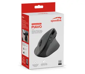 Speed Link PIAVO SL-630019-RRBK czarny / Mysz / Pionowa ergonomiczna / Bezprzewodowa / 5 przycisków