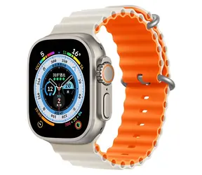 Pasek Devia Deluxe Sport6 do Apple Watch 40/41 mm Starlight/pomarańczowy / Pasek / Silikon / Dwukolorowy
