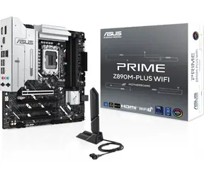 Asus Prime Z890M- PLUS WIFI / Płyta główna / Intel Z890 / LGA1851 / DDR5 / Wi-Fi 7 / 2.5GLAN / mATX