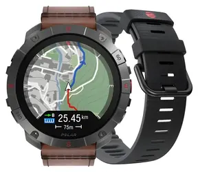 Polar Grit X2 Pro Tytanowy brąz, pasek skórzany / Smartwatch / Obudowa tytanowa / Rozmiar M/L