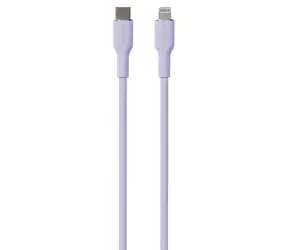 Puro Soft Lavender / Kabel do transmisji danych / USB-C - Lightning MFi / 12 W / 1,5 m