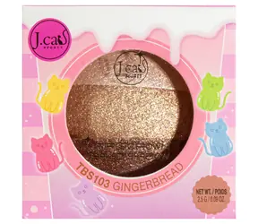J.Cat Beauty TRIPLE CROWN Baked Shadow Gingerbread / Cień do powiek / wypiekana formuła / 3 odcienie