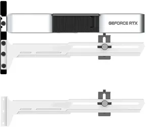 Uchwyt na kartę graficzną 1stCool GPU Support, biały, metalowy, z regulacją wysokości, 280 x 52 mm