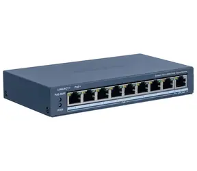 HIKVISION DS-3E1309P-EI/M / Przełącznik / 8x 100 Mbps RJ-45 PoE / 1x GbE uplink / budżet PoE 60 W / Super PoE