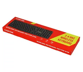 Canyon KB-W01 czarna / Klawiatura / bezprzewodowa / wodoodporna / 104 klawisze / CZ/SK