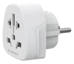 Gembird A-AC-EUMINTF / Adapter podróżny / do gniazdka EU / 15 A / 3750 W