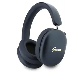 Guess Metallic FINISH Gold Script Logo ciemnoniebieskie / Słuchawki bezprzewodowe / Douszne / ENC