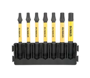 Zestaw bitów przedłużonych DeWalt T 7 szt. / Zestaw bitów / 57 mm / T15, T20, T25, T30, T40