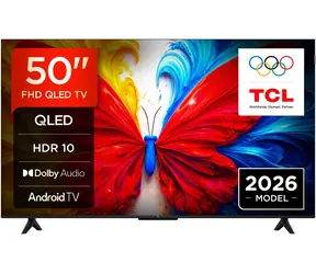 50-calowy TCL 50S5L czarny / Telewizor / QLED / 4K UHD / Android TV / Wi-Fi / BT / LAN / 2x HDMI / głośniki 20 W