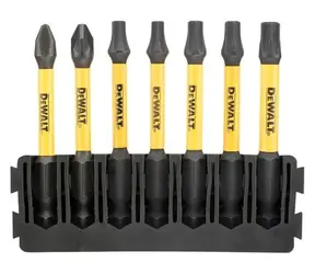 Zestaw bitów przedłużonych DeWalt 7 szt. / Bity / 57 mm / PH2, PZ2, T20, T25, T30