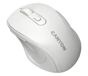 Canyon OnClick 20 biała / Mysz optyczna bezprzewodowa / cicha / 1600 dpi / 6 przycisków / 2,4 GHz