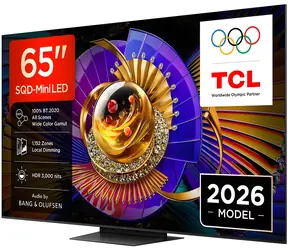 65" TCL 65C7L czarny / Telewizor / SQD-Mini LED / 144 Hz / Google TV / DVB-T2/C/S2