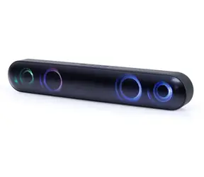 Gembird SPKBT-BAR400L czarny / Soundbar / Bluetooth 5.0 / podświetlenie LED / 2x5W / microSD
