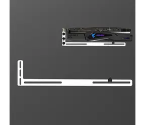 Uchwyt GPU 1stCool biały / Uchwyt na kartę graficzną / aluminiowy / 280x62 mm
